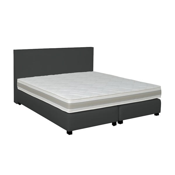 Ciemnobrązowe łóżko kontynentalne Revor Deco, 140x200 cm