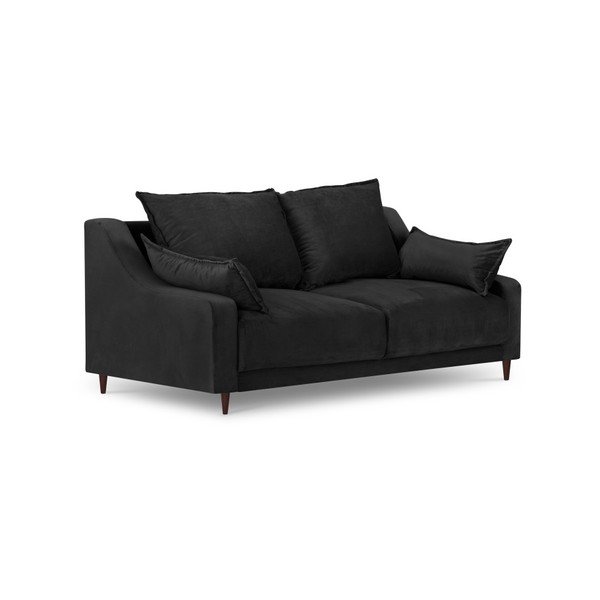 Czarna aksamitna sofa Mazzini Sofas Freesia, 150 cm-image-2
