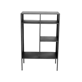 Czarny metalowy regał Canett Brooks, wys. 110 cm
