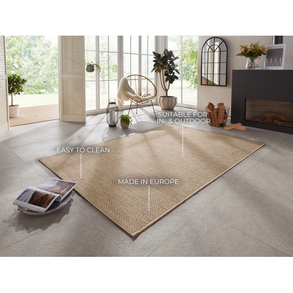 Brązowy dywan odpowiedni na zewnątrz Elle Decoration Brave Caen, 200x290 cm-image-4