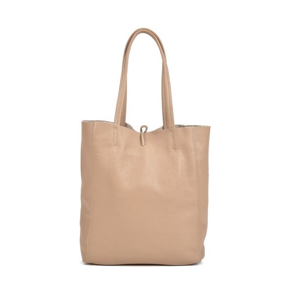 Beżowa damska skórzana torebka Sofia Cardoni Shopper-image-3