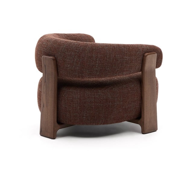 Brązowy fotel z tkaniny szenilowej Granite – Kave Home-image-4