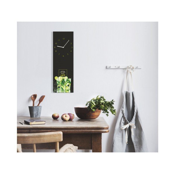 Zegar ścienny Styler Glassclock Mojito, 20x60 cm-image-1