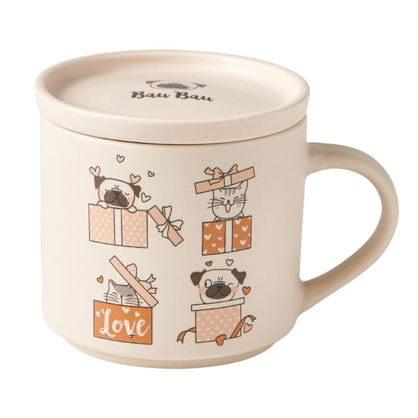 Beżowo-jasnobrązowe porcelanowe kubki zestaw 2 szt. 35 ml – Brandani-image-1