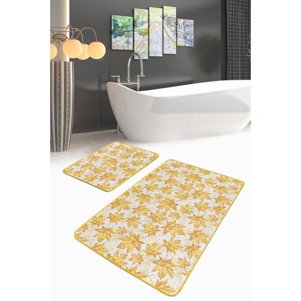 Żółte dywaniki łazienkowe zestaw 2 szt. 60x100 cm – Mila Home-image-2
