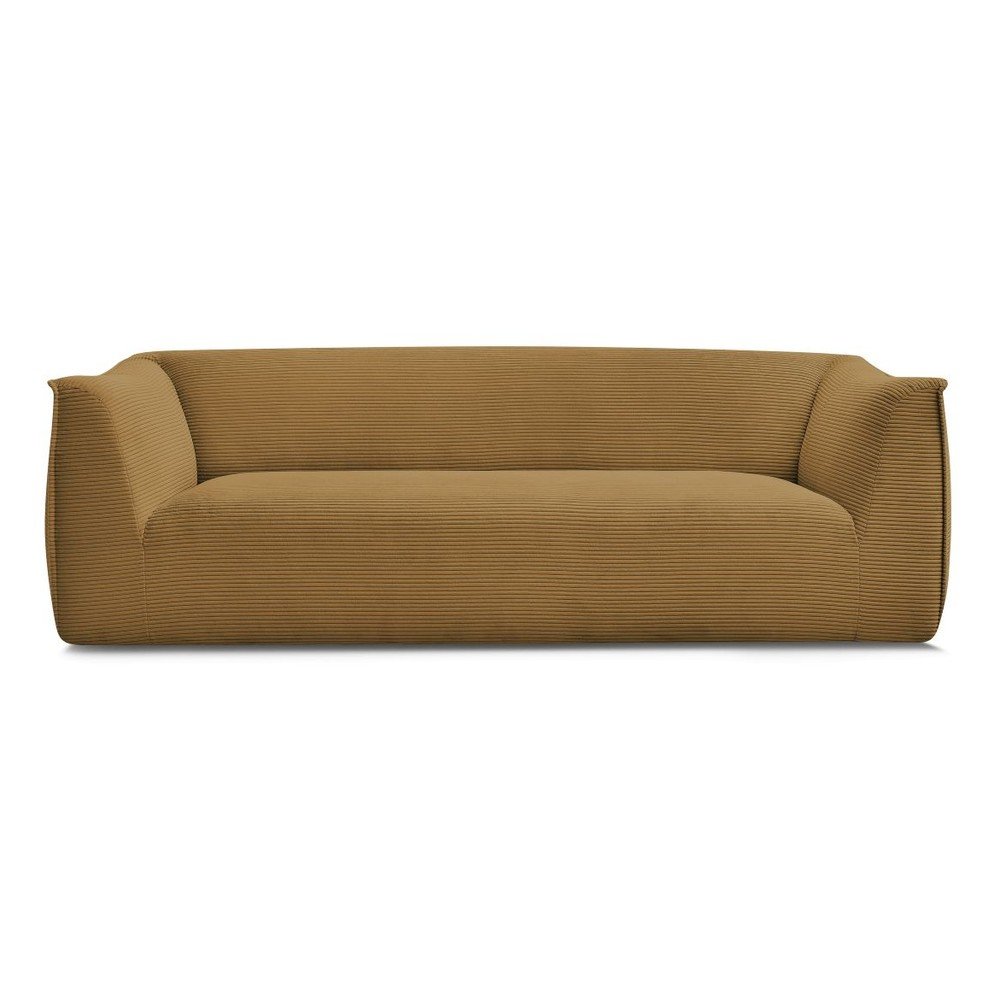Musztardowa sztruksowa sofa 242 cm Giorgia – Bobochic Paris