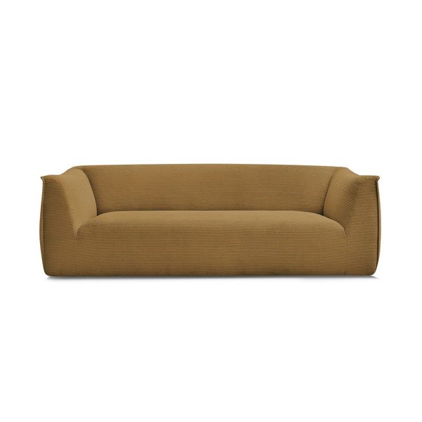 Musztardowa sztruksowa sofa 242 cm Giorgia – Bobochic Paris