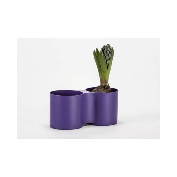Fioletowa doniczka podwójna Plastia Modulo-image-2