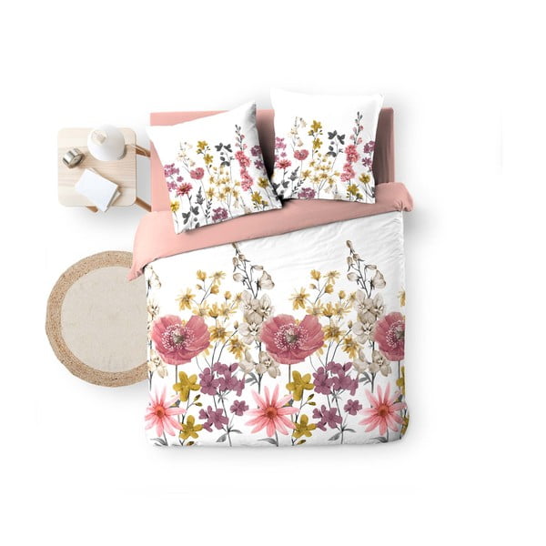 Biało-różowa muślinowa pościel dwuosobowa 240x260 cm Rosine – douceur d'intérieur-image-2