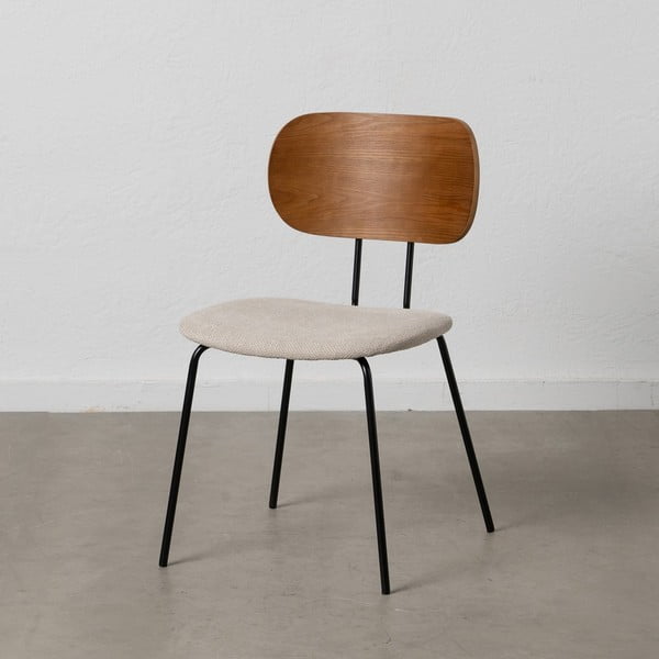 Brązowo-kremowe krzesła zestaw 4 szt. Cleo – Ixia-image-1