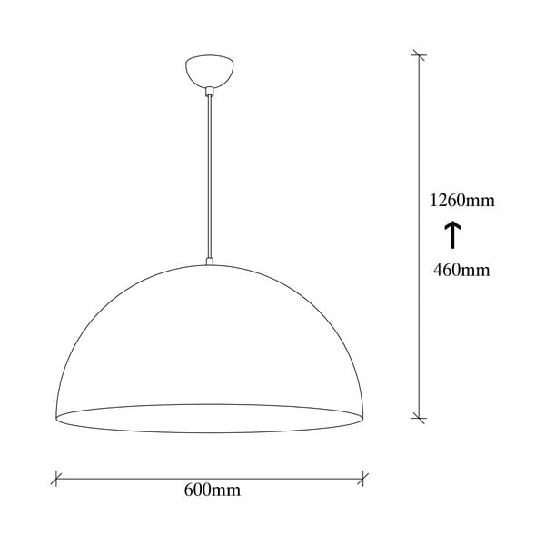 Czarna lampa wisząca z metalowym kloszem ø 60 cm Coppa – Opviq lights-image-4