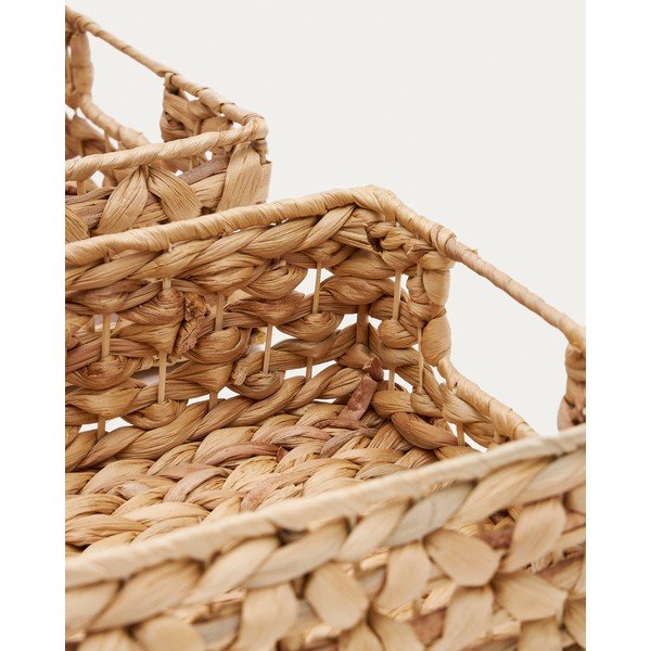 Koszyki zestaw 2 szt. z hiacyntu wodnego 36x27x9 cm Tressa – Kave Home-image-3