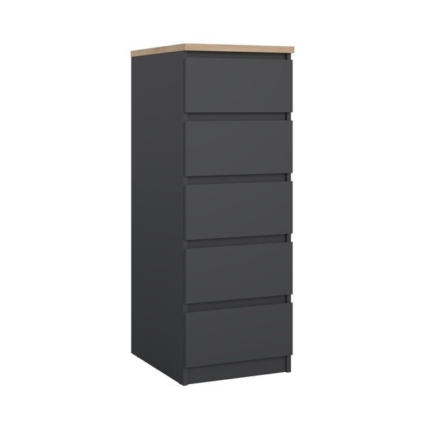 Ciemnoszara komoda 40x111x50 cm Naia – Tvilum