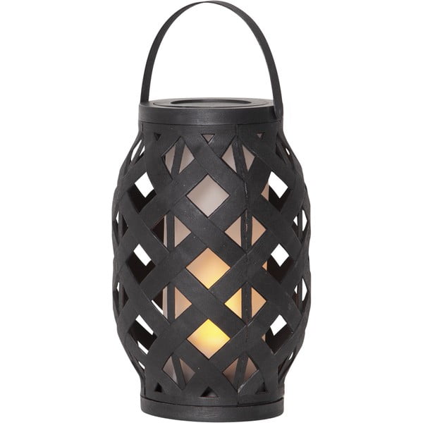 Czarny lampion Star Trading Flame Lantern, wys. 23 cm