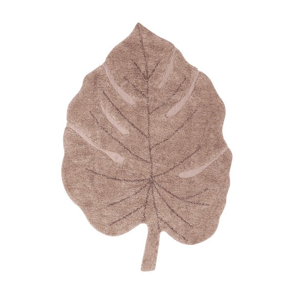 Różowy bawełniany dywan dziecięcy tkany ręcznie odpowiedni do prania 120x180 cm Monstera Vintage Nude – Lorena Canals