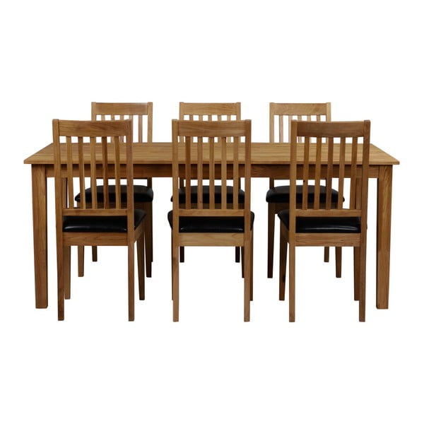 Stół z litego drewna dębowego Folke Finnus, 180x90 cm-image-2