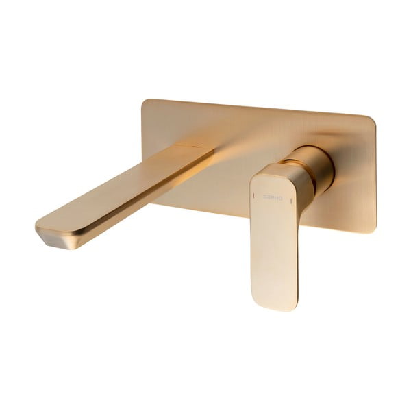 Bateria umywalkowa podtynkowa w kolorze złota (1 otwór) Spy – Sapho