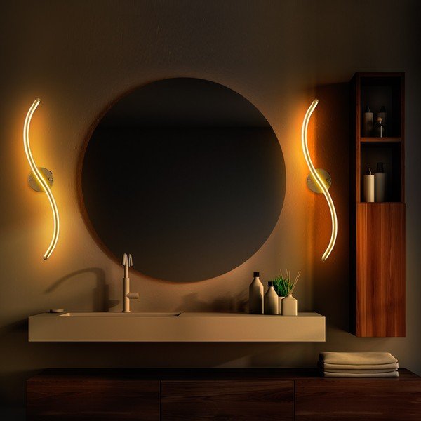 Kinkiet LED w kolorze złota Yilan – Opviq lights-image-4