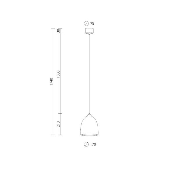 Lampa wisząca w złotej barwie z białym kablem Sotto Luce Awa-image-3