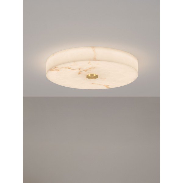 Kremowa/w kolorze mosiądzu lampa sufitowa LED w dekorze kamienia ze ściemniaczem Serita – Nova Luce-image-4