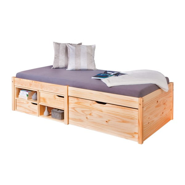 Łóżko z litego drewna sosnowego Interlink Farum, 90x200 cm