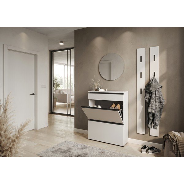 Kremowa szafka na buty 80x107x29 cm Baldone – Germania-image-4