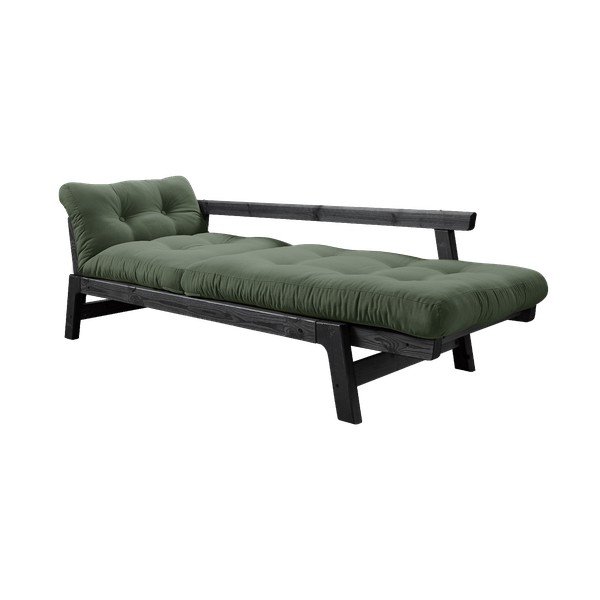 Sofa rozkładana z zielonym obiciem Karup Design Step Black/Olive Green-image-3
