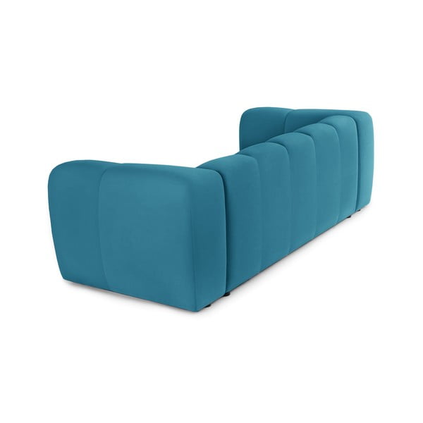Turkusowa aksamitna sofa 225 cm Cube – Bonami Selection-image-4