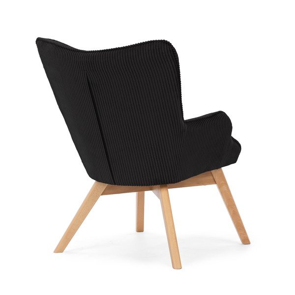 Czarny sztruksowy fotel Niko – Ropez-image-3