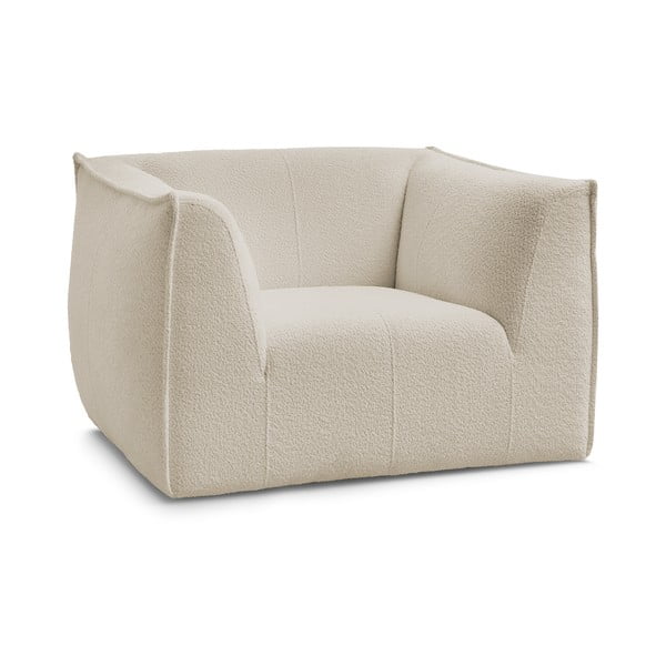 Beżowy fotel z materiału bouclé Giorgia – Bobochic Paris