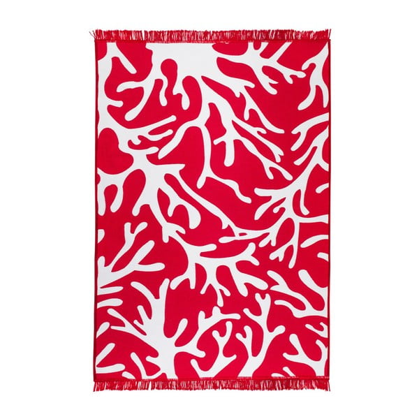Czerwono-biały dywan dwustronny Cihan Bilisim Tekstil Coral Reef, 140x215 cm