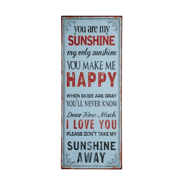 Tablica You are my happy sunshine, 76x31 cm