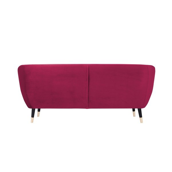 Różowa sofa z czarnymi nogami Mazzini Sofas Benito, 188 cm-image-4