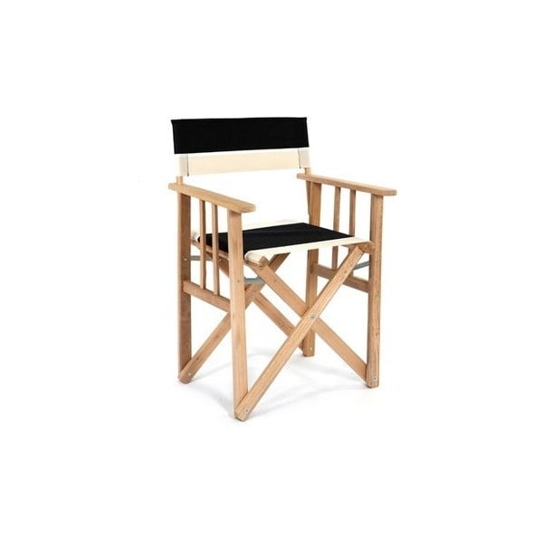 Składane krzesło Director, czarno-białe