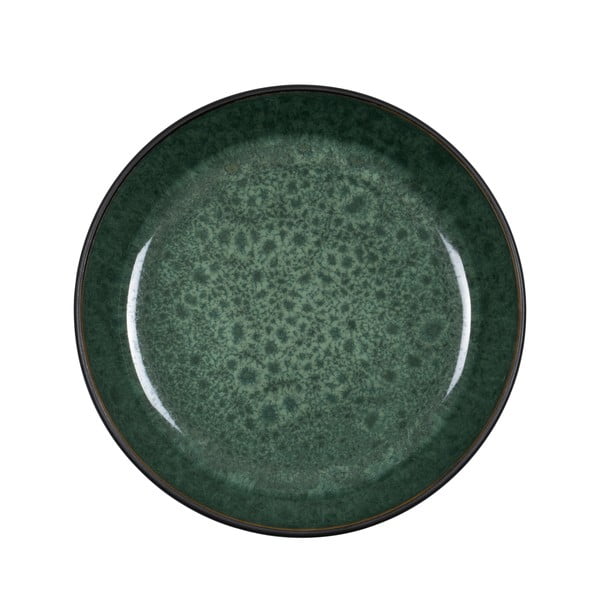Zielona/czarna kamionkowa miska Gastro Green/Black – Bitz-image-1