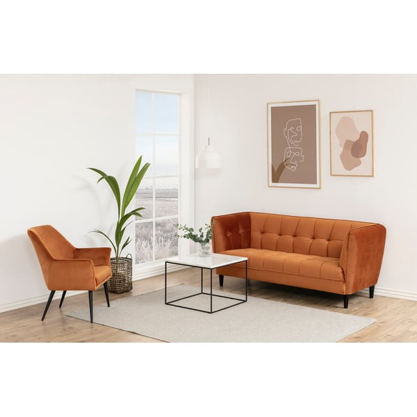 Jasnoszara aksamitna sofa Actona Jonna, 182 cm-image-4