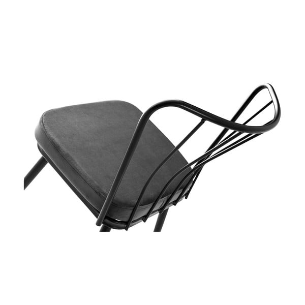 Antracytowe metalowe krzesła zestaw 2 szt. Yildiz – Kalune Design-image-4