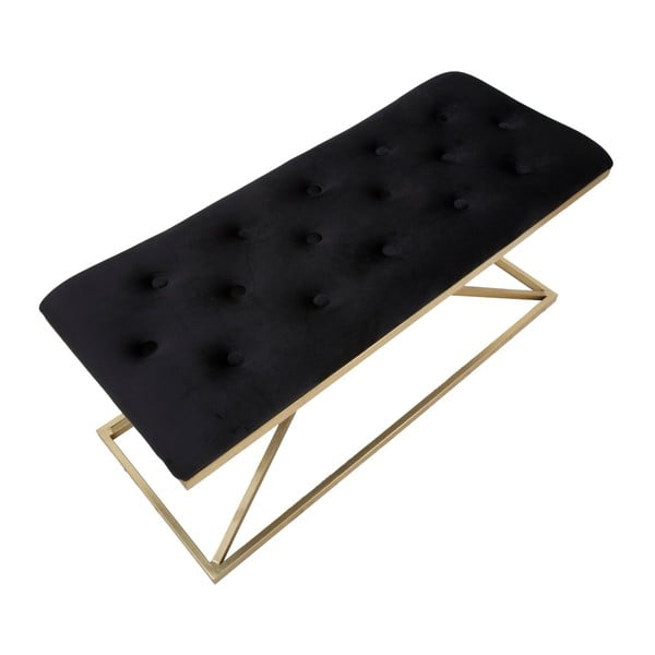Ławka w czarno-złotym kolorze Mauro Ferretti Piramid, 100x40 cm-image-4