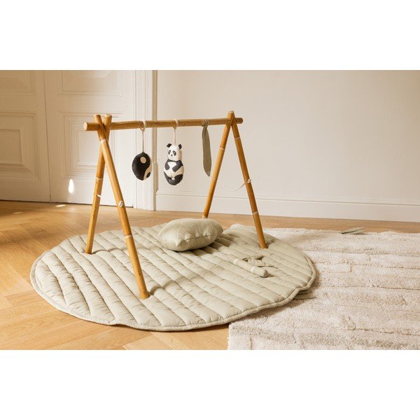 Zielono-kremowa mata do zabawy dla dzieci Bamboo Leaf – Lorena Canals-image-4