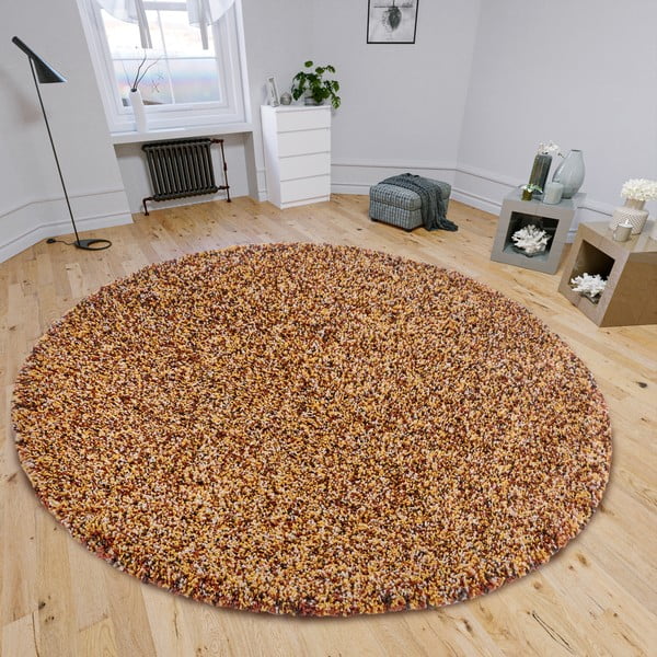 Okrągły dywan w kolorze brązu ø 160 cm Shag – Hanse Home-image-1
