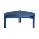 Niebieski okrągły stolik z litego drewna sosnowego ø 80 cm Sticks – Karup Design