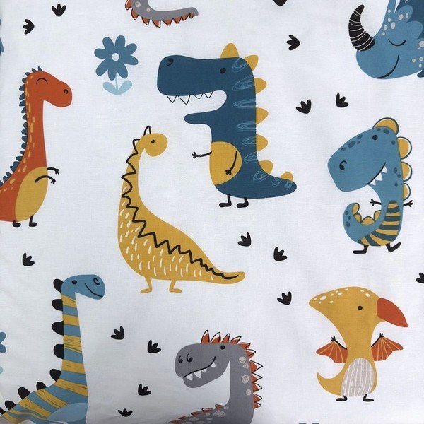 Bawełniana pościel dziecięca do łóżeczka 100x135 cm Dino World – Jerry Fabrics-image-3