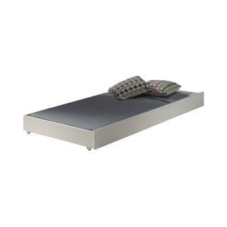 Białe wysuwane łóżko Vipack Pino, 90x190 cm