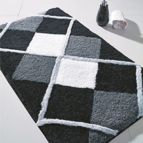 Szary dywanik łazienkowy Confetti Bathmats Tuvana, 70x120 cm