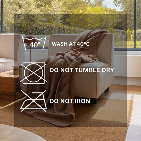 Szarobrązowy koc z mikropluszu 150x200 cm Tomo – Tiseco Home Studio-image-3