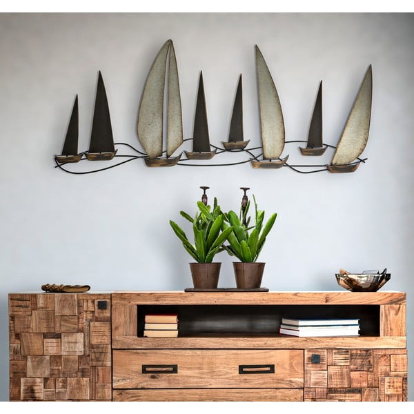 Metalowa dekoracja ścienna 119x51 cm Regata – Mauro Ferretti-image-1