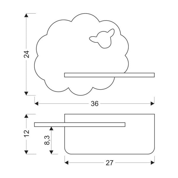 Biała lampa dziecięca Sheep – Candellux Lighting-image-1