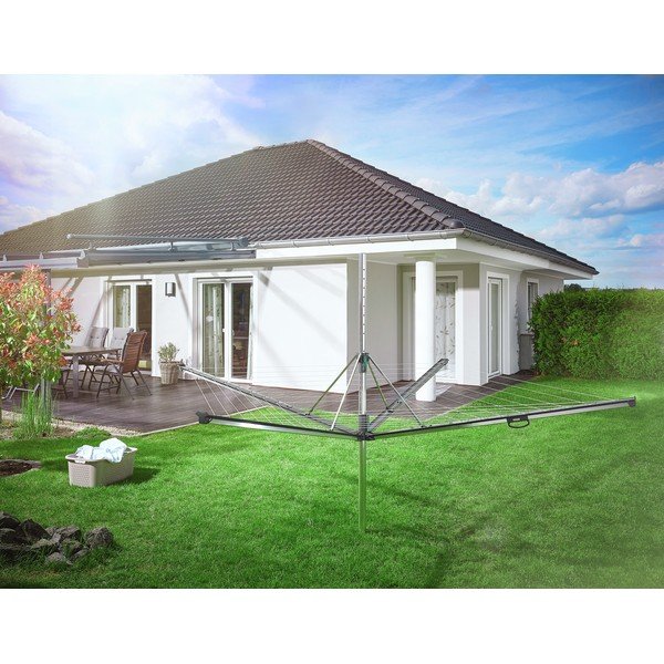 Ogrodowa suszarka na pranie w kolorze srebra 50 m Linomatic 500 Plus – LEIFHEIT-image-1