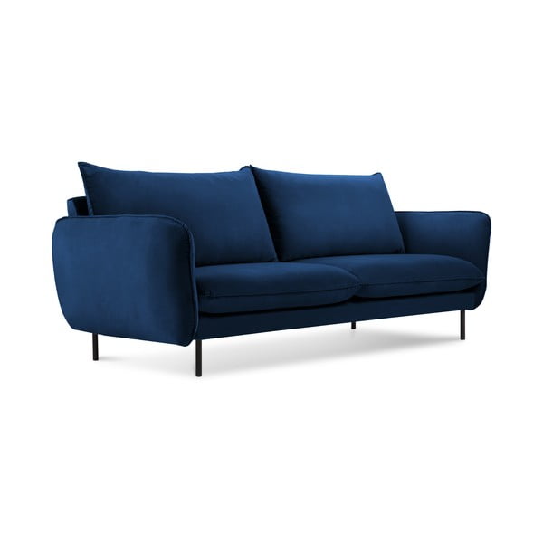 Niebieska aksamitna sofa 160 cm Vienna – Cosmopolitan Design
