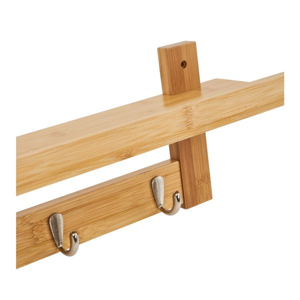 Bambusowy wieszak ścienny z półką – Casa Selección-image-2